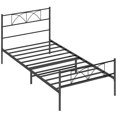 thumbnail image 1 of HOMCOM Twin Bed Frame Metal Platform Bed Frame with Headboard Steel Slat, 1 of 10