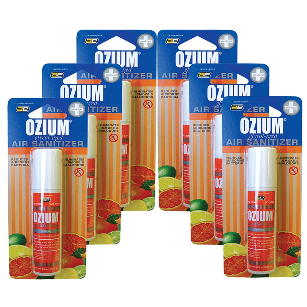 Ozium Smoke & Odor Eliminator Car & Home Air Sanitizer / Freshener, 0.8oz  Spray Original Scent (3 pack)