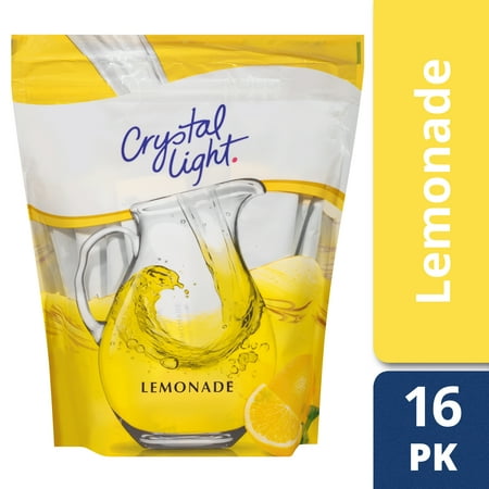 - (2 pack) Crystal Light Lemonade Drink Mix, 8.6 oz Pack, 16 Servings Per Pack