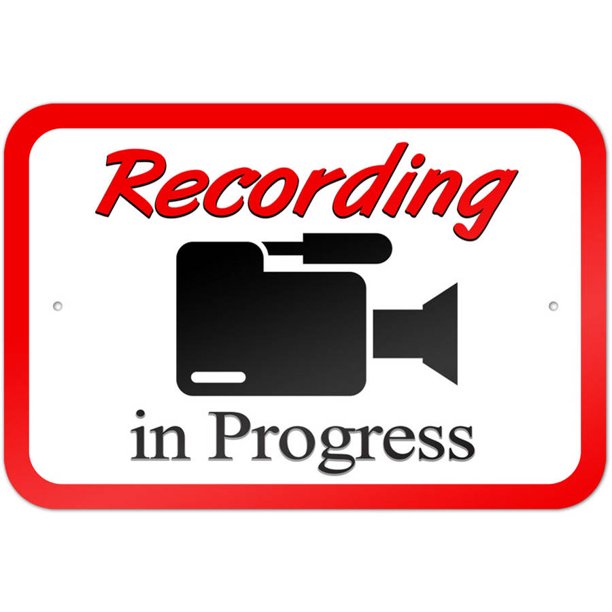 Recording in Progress Video Camera Camcorder Symbol Sign
