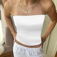 thumbnail image 2 of womens tank tops Strapless Striped Bandeau Tube Top Sleeveless Backless Casual Crop Top, 2 of 5