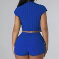 thumbnail image 5 of EHQJNJ Mexico Outfits for Women Women's Fashion Casual Sleeveless Bubble Cloth Two Piece Shorts Set Outfits for Women Outfit for Women Club Birthday, 5 of 5