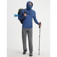 thumbnail image 6 of BALEAF Men's Sun Hoodies UPF 50+ Separate Hood with Face Mask Long Sleeve Fishing Shirts UV Protection Rash Guard Navy Blue M, 6 of 7