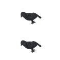 thumbnail image 4 of Inteprter Decoración de cuervo Decoración de cuervo artificial realista de cuero negro para Halloween No.1 2piezas, 4 of 6