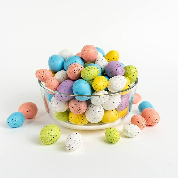 Visland 20pcs Artificial Bird Eggs Craft for Home Decor Garden Ornaments DIY Easter Decoration Fake Nest Eggs for Wedding Party Decorative Photography Prop Assorted Color