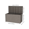 thumbnail image 6 of FOMIYES Waterproof Large Storage Box: Indoor/Outdoor Lockable Storage Container - Doubles As temporary Seating for Garden, Pool, and Patio (150 Gallon, 54.25x28.74x26.50in), 6 of 7