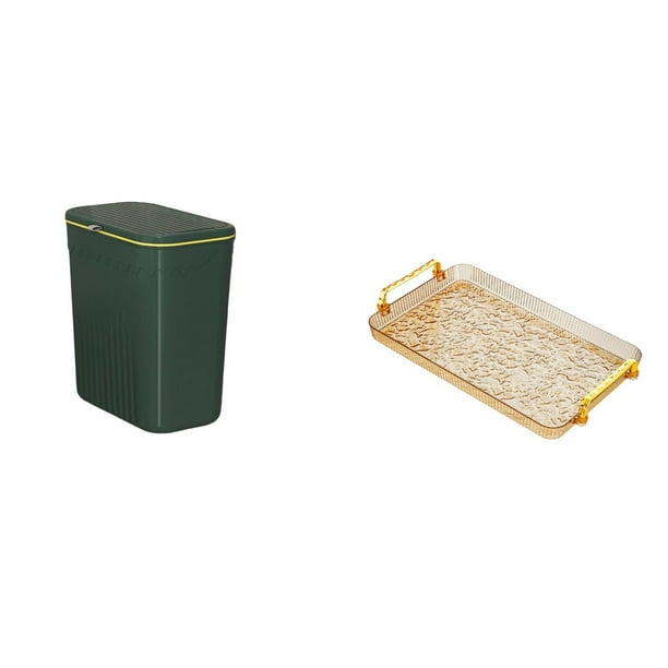 Cubo De Basura De Cocina Que Ahorra Espacio Y Bandeja Para Mesa De Centro Con Plato De Postre Con Asa Para Inodoro, Sala De Manualidades, Comedor, Dormitorio, Almacenamiento Para Fiestas