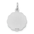 thumbnail image 3 of 925 Sterling Silver Solid Graduation Day Disc Charm 23x17mm Wide Pendant Necklace for Women, 3 of 4
