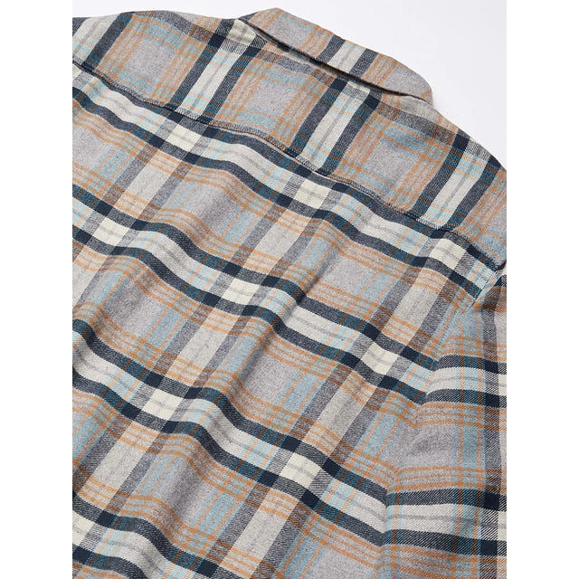 Burnside Chemise en Flanelle à Manches Longues Teinte en Fil pour Hommes