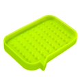 thumbnail image 3 of Soap Holder With Hole Flexible Multipurpose Draining Shelf Bar Drainer Drop-proof Container Case Home Bathroom Shower Bar Countertop Green, 3 of 6