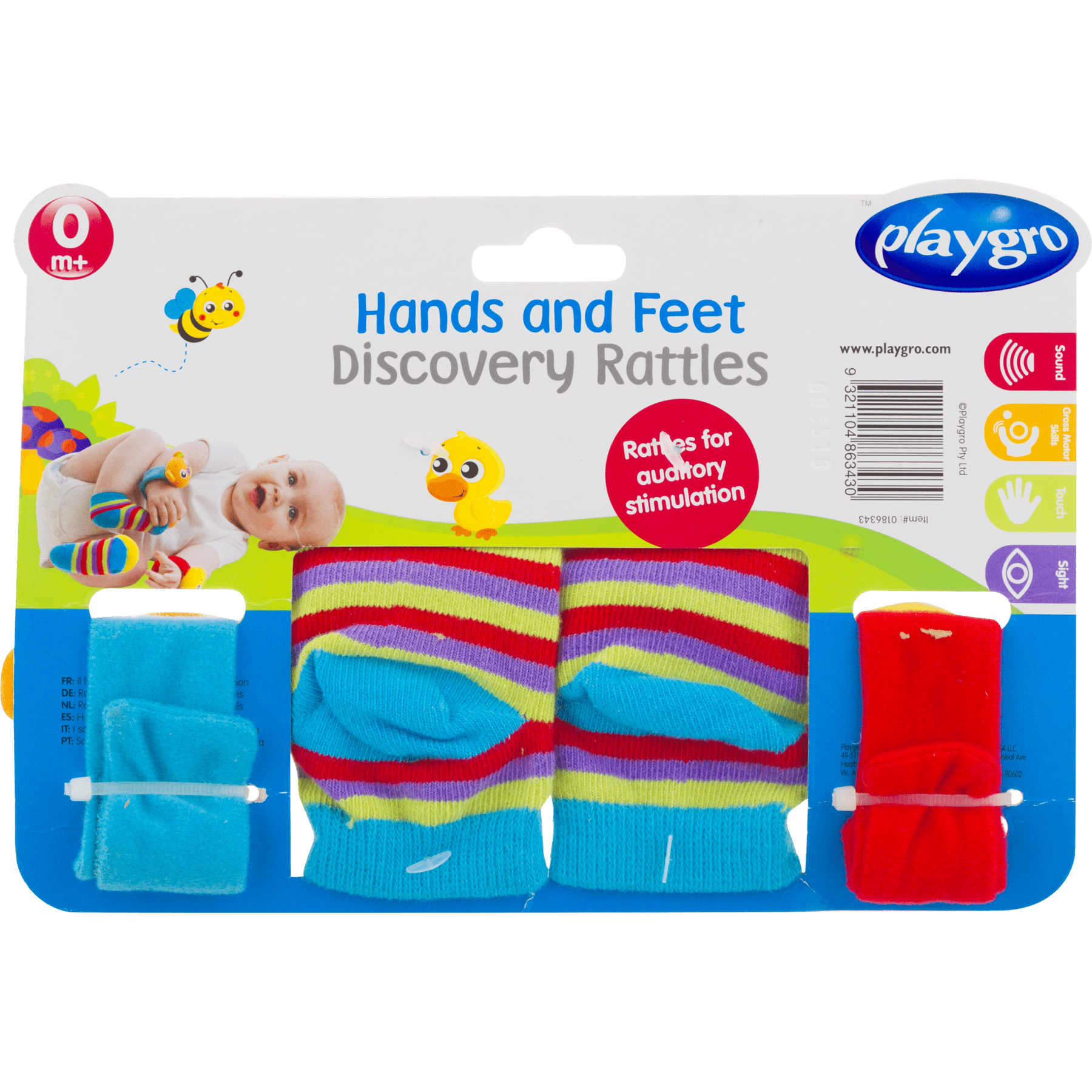 playgro hands and feet discovery rattles