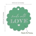thumbnail image 6 of Inkdotpot Silver Foil Paper Hang Tags Made With Love Text Favor Tags 100 Piece, 6 of 6