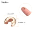thumbnail image 2 of Uxcell 300 Pack 6.5mm Crimp Beads Covers Round Open Beads End Tips Rose Gold, 2 of 5