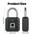 thumbnail image 2 of Smart Bluetooth Padlock - Waterproof Fingerprint & APP Keyless Entry Lock for Doors, Gates, Lockers & Travel - Wireless Digital Lock with Anti-Theft Alarm - Compatible with iOS/Android, 2 of 5