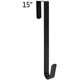 thumbnail image 2 of ZHAOCHENG Percha de corona de otoño para puerta de entrada, 15 pulgadas, gancho de metal largo para corona navideña otoñal, color negro, 2 of 5