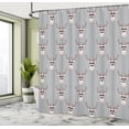 thumbnail image 4 of Ambesonne Deer Shower Curtain, Hipster Print of Funny Animal, 69"Wx70"L, Pale Purpleblue, 4 of 4