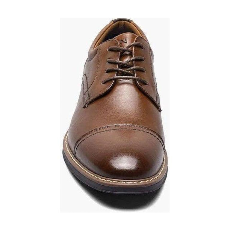 Nunn Bush Centro Flex Cap Toe Oxford Brown Size 9 Wide Men\'s Cognac Dress Shoes Amazon.com | Nunn Bush Mens Centro Flex Plain Toe Dress  main image 2