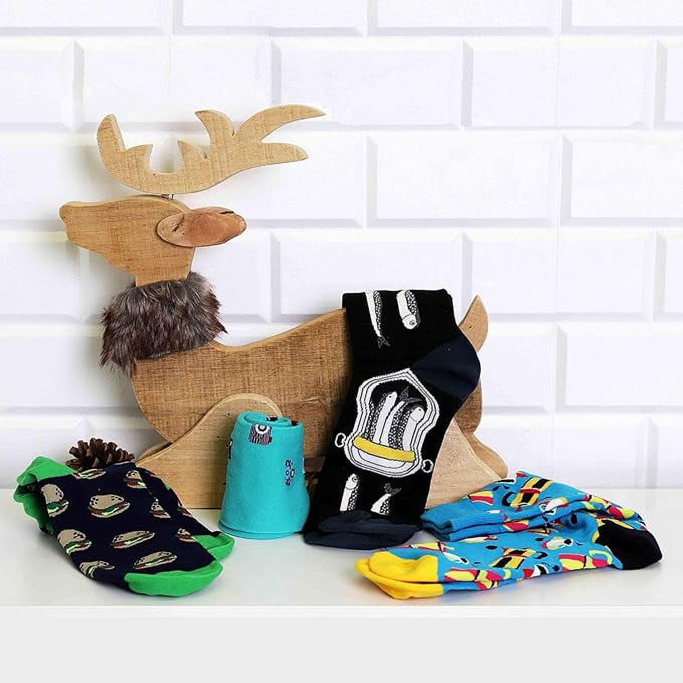 Funky Jazzy Dress Crew Socks For Both Men and Women 4 Pack