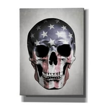 Cortesi Home 'American Skull-Grey' by Nicklas Gustafsson, Canvas Wall Art, 40" x 54"