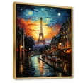thumbnail image 2 of Designart "19th Century Paris Through Vincents Eyes" Cityscapes Floater Framed Wall Art Print, 2 of 7