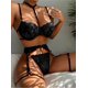 thumbnail image 1 of Conjuntos exóticos con aros para mujer, conjunto de lencería Sexy Sensual, ropa interior, Bralette fino con Push-Up, sujetador y bragas, 1 of 4