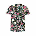 thumbnail image 5 of Fartey Boho Tops for Women Plus Size Summer Short Sleeve Shirts Slin Fit Crew Neck Tunic Shirt Retro Floral Print Tees Loose Casual Beach Vacation Tshirts Multicolor L, 5 of 5