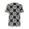 thumbnail image 3 of Rocae White Sunflowers for Breathable Men's Baseball T-Shirt Fashionable Casual Baseball Jersey, Moisture-wicking Sportswear XX-Large, 3 of 9