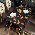 thumbnail image 2 of Black Halloween Pumpkin Faces Rectangle Tablecloth 60"x120",Waterproof Polyester Rectangle Table Cloth, Wipeable Spillproof Polyester Tablecloth for Dining, Camping, Indoor and Outdoor, 2 of 6