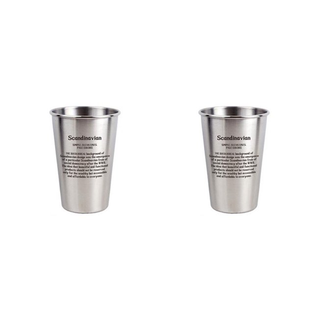 Yuarrent Taza de Camping de acero inoxidable de 350ml/500ml, taza para Bar en casa, senderismo al aire libre, taza portátil para beber té, café y No.04 2piezas Yuarrent CBP071220