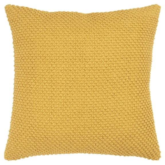 Rizzy Home Cotton Nubby Solid Yellow 20"X20" Pillow Cover 2 Pack
