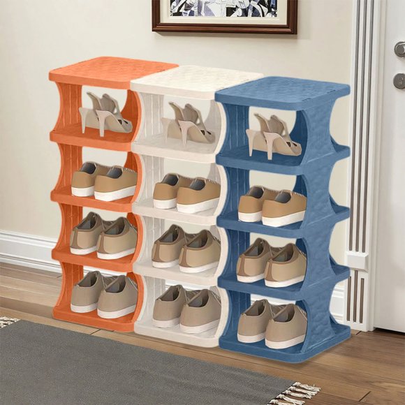 Shoe Rack22.44x10.24x10.24in,Multi-Layer Storage Shelf for Entryway Organization, Tool-Free Assembly Dormitory Rental Apartment Space-Saving Solution(Blue)