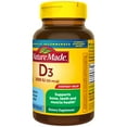 Nature Made Vitamin D3 2000 IU (50 mcg) Softgels, Dietary Supplement