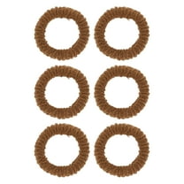 6 Pcs Thickened Wide Edge Hair Ropes Hair Scrunchies for Women for Girls Brown