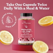 Glow Prenatal Vitamins for Women – 20-in-1 Vital Nutrients for Healthy Pregnancy and Fetal Development – Folic Acid & Vegan DHA For Babys Growth & Comfortable Pregnancy – 60 Nourishing Capsules