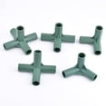 thumbnail image 4 of 2-20Pcs 3-way 4-way Plant Flower Stand Connectors Garden Greenhouse Tube Support Rod Joint Home Wardrobe Shelves Fixing Fittings (120 Degree Four-way,6PCS (ID16mm)), 4 of 7