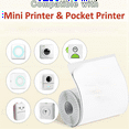 thumbnail image 2 of Mini Printer Paper for Inkless Portable Bluetooth Printer Thermal Pocket Printer, 57mm x 30mm, 6 Rolls, 2 of 8