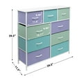 thumbnail image 6 of Sorbus Kids Bedroom Dresser - Chest of 9 Drawers with Steel Frame, Wood Top, and Pastel Fabric Bins, 6 of 7