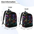 thumbnail image 2 of Rateoe Futuristic Cat Warrior Pattern Durable Canvas Backpack for Men & Women – Stylish & Lightweight – Adjustable Straps, Multiple Pockets – Fits 15-17 Inch LaptopsSmall, 2 of 5