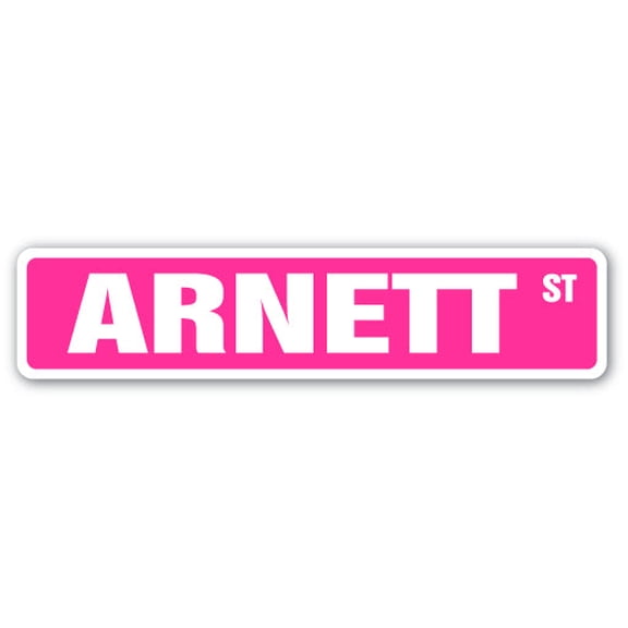 ARNETT Street Sign Childrens Name Room Sign | Indoor/Outdoor |  36" Wide