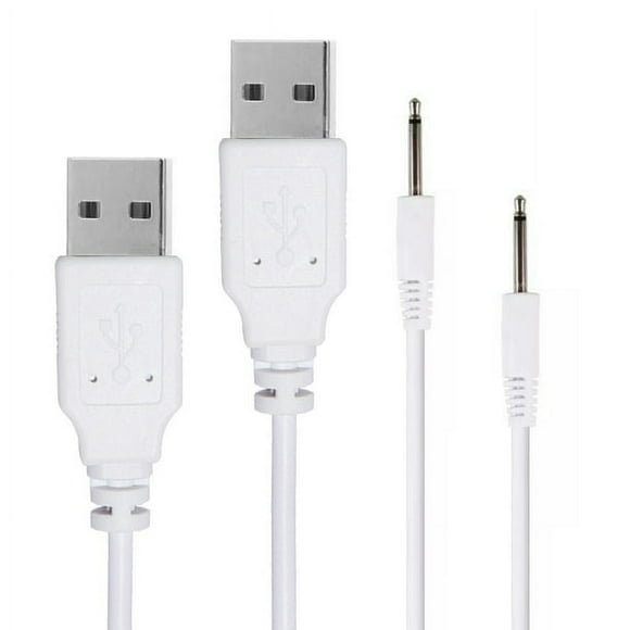 2 Pack Replacement DC Charging Cable(2.7ft) USB to DC 2.5mm Fast Charger Cord,Pin USB Fast DC Charging Cable Compatible for Universal Vibrating Mini Massagers,Wand Massager