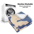 thumbnail image 5 of Yayeee Throw Blanket for Couch Soft Warm 50" x 60" Sofa Chair Bed Decoration, Blue Wave Pattern, 5 of 7