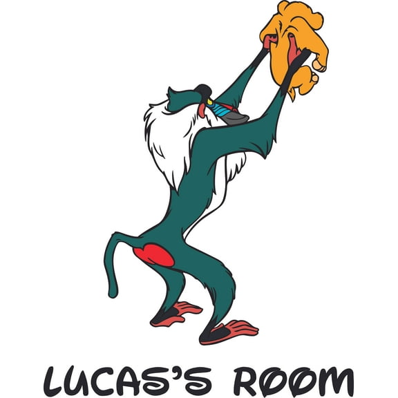 Lion King Simba Rafiki Lifting Scene Customized Wall Decal - Custom Vinyl Wall Art - Personalized Name - Baby Girls Boys Kids Bedroom Wall Decal Room Decor Wall Stickers Decoration Size (40x20 inch)