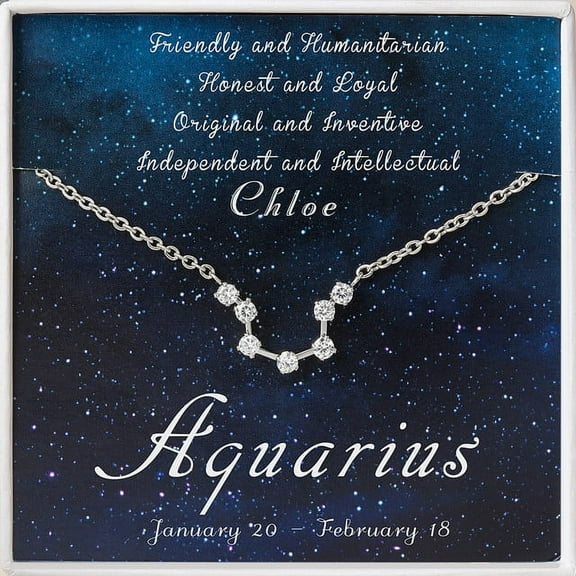 Personalized Zodiac Necklace - Cancer Zodiac - Leo Necklace - Scorpio Necklace - Aries Necklace - Taurus Necklace - Gemini Necklace -Zodiac Necklace Gold