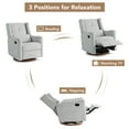 thumbnail image 4 of Spruce & Spring Manual Swivel Glider Recliner with Storage Pocket, Gray, 4 of 10