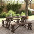 thumbnail image 1 of vidaXL 3 Piece Garden Dining Set Solid Wood Fir, 1 of 5