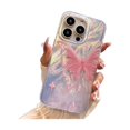 thumbnail image 1 of HAYAN Compact Case for iPhone 16 Pro Pale Pink Butterfly Design,Cute Trendy Soft Slim TPU Shockproof Protective Phone Cases Cover for Women Girls Aesthetic Glitter, 1 of 1