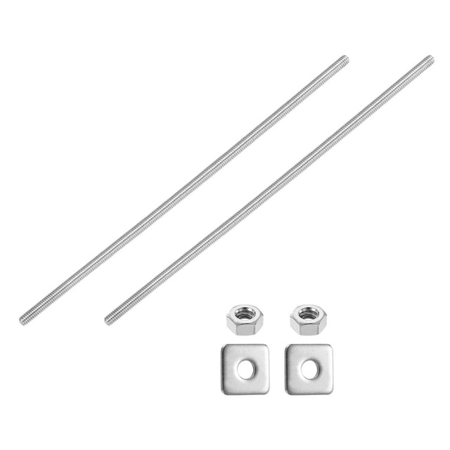 Tige Entièrement Filetée 1/4 Pouces-20 UNC, Lot de 2 Vis en Acier Inoxydable 304 9.8 Pouces avec Rondelle