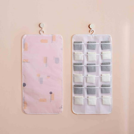 

YiFudd Clearance Items Home Decor Non-woven Storage Bag Washable Wardrobe Multi-pocket Bra Hanging Bag Door Rear Socks Storage Bag