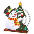 thumbnail image 2 of KLKCMS Calendrier de l'Avent en Bois de Noël pour Enfants, Famille, Amis Décoration de Table Bonhomme de Neige, 2 of 9