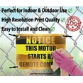 thumbnail image 3 of THIS MOTOR STARTS BY REMOTE CONTROL | Warning Notice Caution Danger 3mm PVC Sign, 3 of 4
